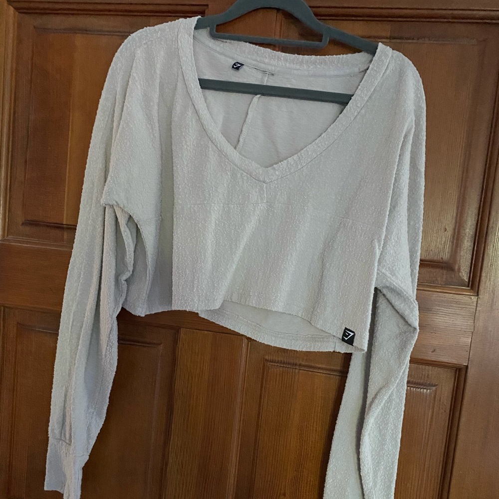 Gymshark cream crop workout